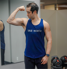 Load image into Gallery viewer, North Print Tank Navy - Silver Shard