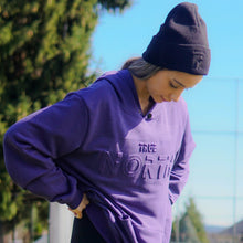 Load image into Gallery viewer, Embossed Bold Terry Hoodie - Iris Purple