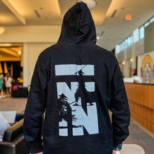 Cargar imagen en el visor de la galería, TN Japanese Graphic Zip Hoodie - Jet Black