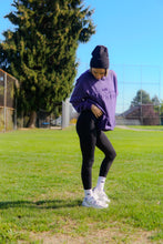 Load image into Gallery viewer, Embossed Bold Terry Hoodie - Iris Purple
