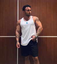 Load image into Gallery viewer, True North Emblem Tank White - Cobalt Shard