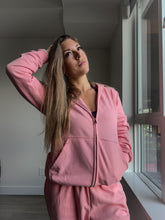 Load image into Gallery viewer, TN Japanese Graphic Zip Hoodie - Cherry Pink
