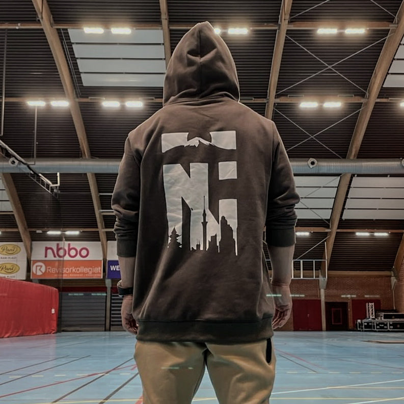 TN Japanese Graphic Zip Hoodie - Charcoal