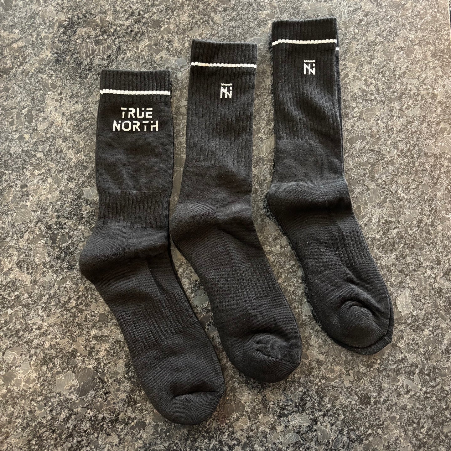 Crew Socks 3 Pack - Black