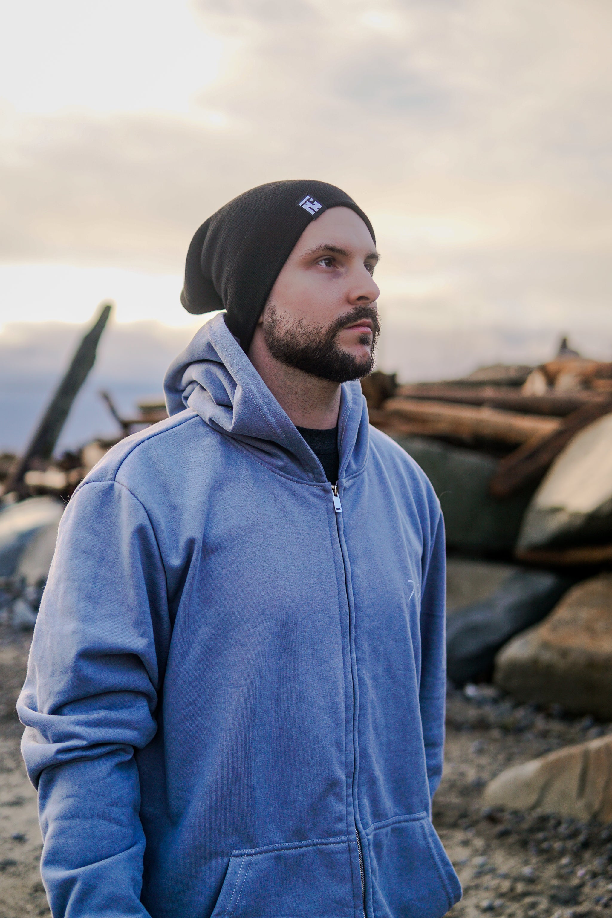 TN Japanese Graphic Zip Hoodie - Granite Blue – True North
