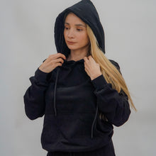 Load image into Gallery viewer, Cloud Fleece Women’s Hoodie - Jet Black
