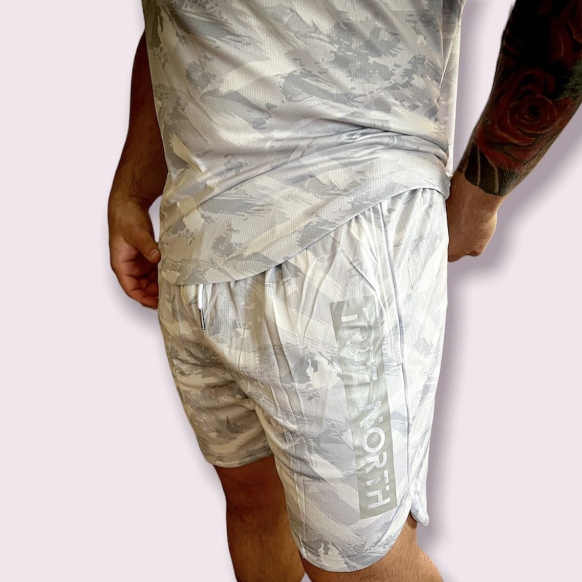 Ultra-Lite White Camo Shorts - Reflective